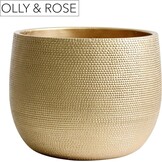 Handgemaakte Keramische Plantenpot Goud 25cm Barcelona - 34% Korting