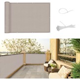 Balkonscherm Taupe 100x800cm - Waterdicht & UV-bescherming - 52% Korting!