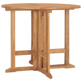 vidaXL Inklapbare Tuintafel Ø 90x75 cm Massief Teakhout - 35% Korting