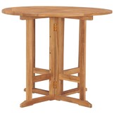 vidaXL Inklapbare Tuintafel Ø 90x75 cm Massief Teakhout - 35% Korting