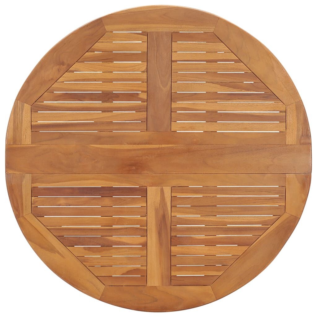 vidaXL Inklapbare Tuintafel Ø 90x75 cm Massief Teakhout - 35% Korting