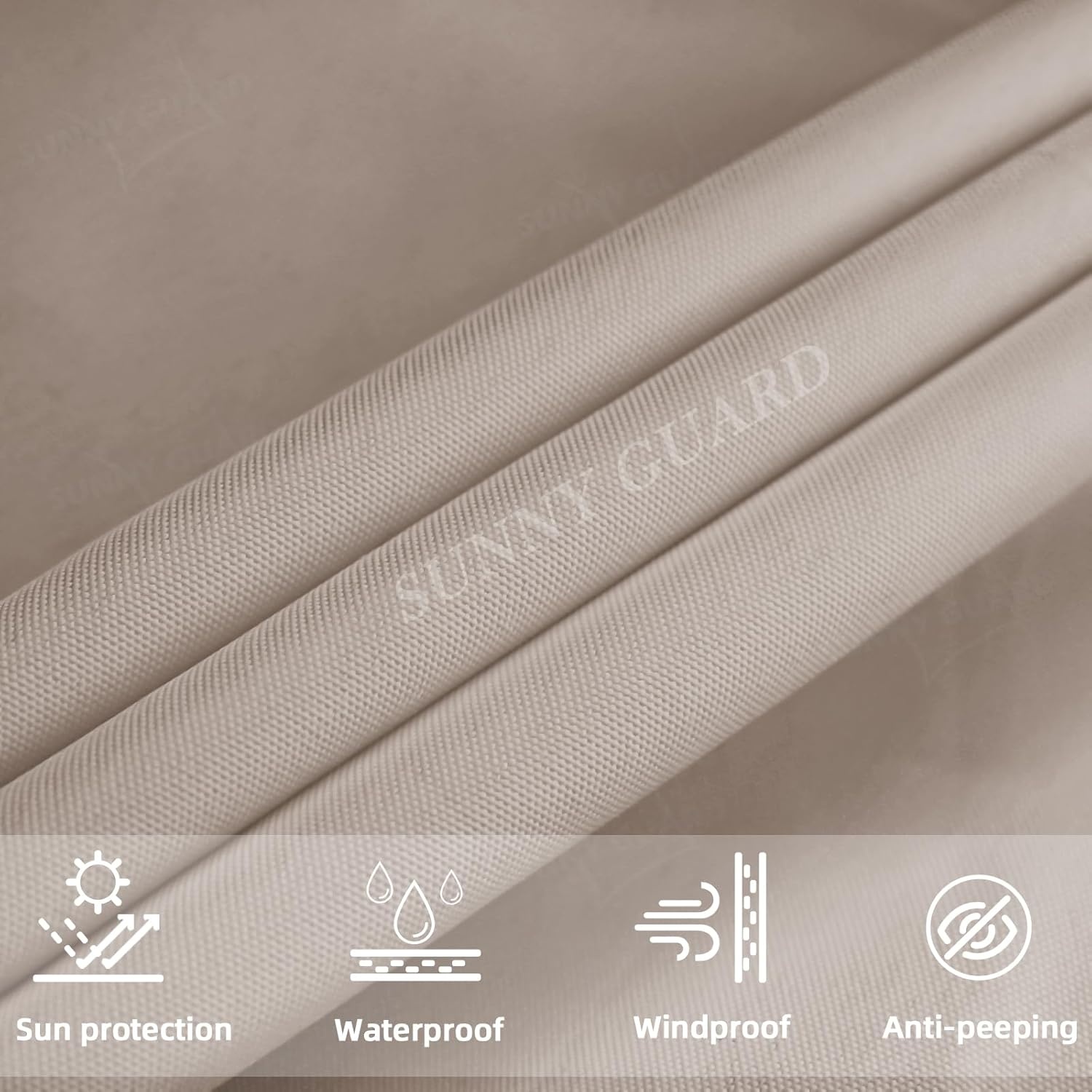 Balkonscherm Taupe 100x800cm - Waterdicht & UV-bescherming - 52% Korting!
