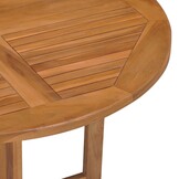 vidaXL Inklapbare Tuintafel Ø 90x75 cm Massief Teakhout - 35% Korting