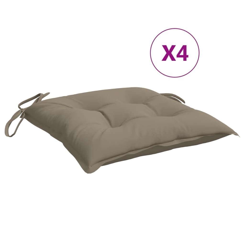VidaXL Palletkussens 4 stuks 50x50x7 cm Oxford Taupe (33% Korting)