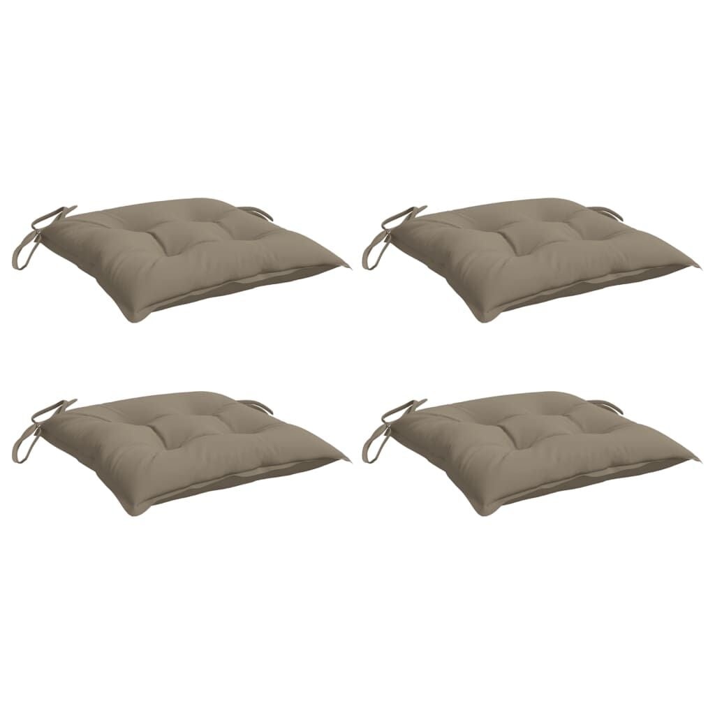 VidaXL Palletkussens 4 stuks 50x50x7 cm Oxford Taupe (33% Korting)