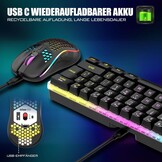Gaming Toetsenbord & Muis Set: QWERTZ, Draadloos RGB, 29% Korting