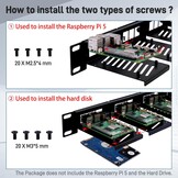 1U Rackmount 19" voor Raspberry Pi 5/4B/3B+ - Zwart, Metaal (34% Korting)