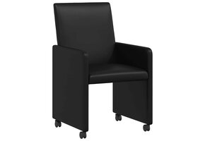 VidaXL Eetstoelen met wielen, Zwart (2 stuks) - 52% Korting