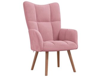 Relaxstoel fluweel roze - 34% korting