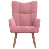 Relaxstoel fluweel roze - 34% korting