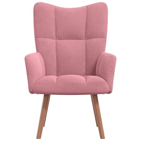 Relaxstoel fluweel roze - 34% korting