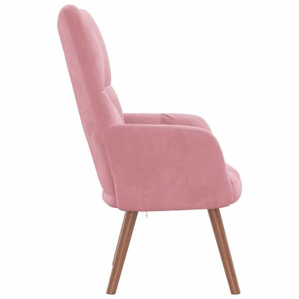 Relaxstoel fluweel roze - 34% korting