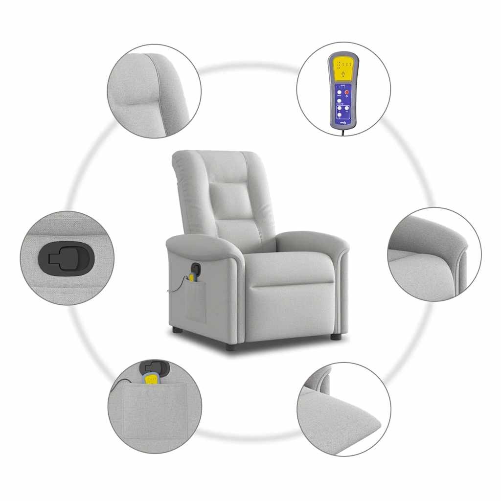 Massagestoel Wolk Grijs - Verstelbaar & Comfortabel met 47% Korting