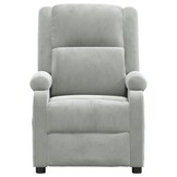 Verstelbare Fluweel Fauteuil Lichtgrijs - 35% Korting