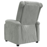 Verstelbare Fluweel Fauteuil Lichtgrijs - 35% Korting