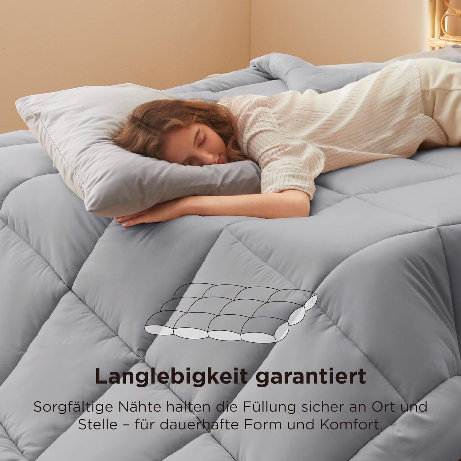 Warm Dekbed 135x200cm Synthetisch Antraciet - 33% Korting