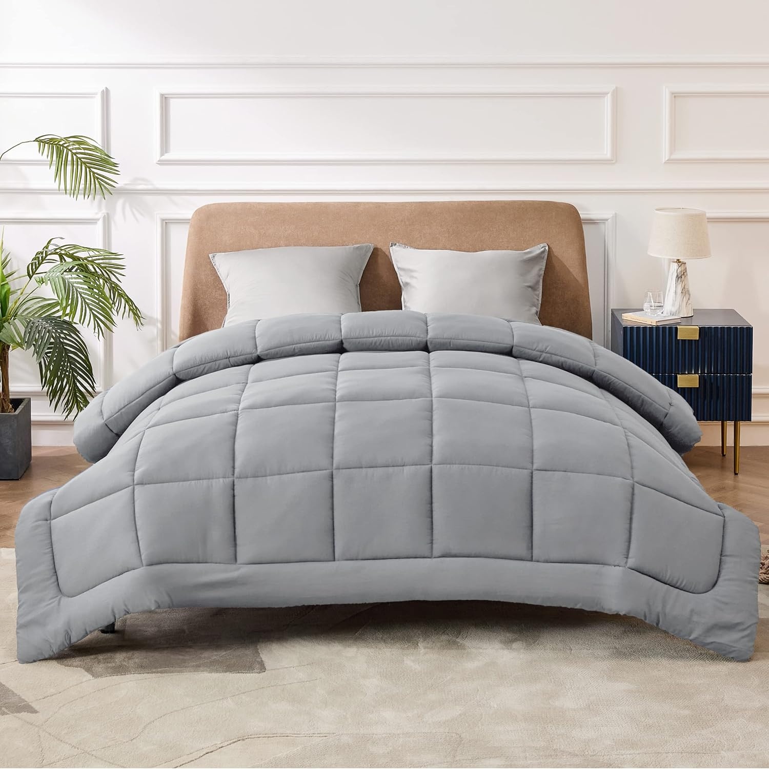 Warm Dekbed 135x200cm Synthetisch Antraciet - 33% Korting
