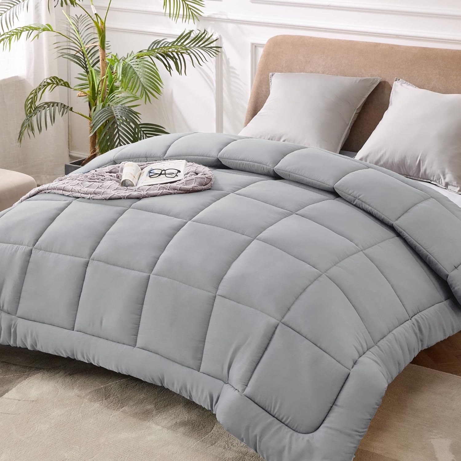 Warm Dekbed 135x200cm Synthetisch Antraciet - 33% Korting