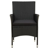 VidaXL Tuinstoelen 2 st. Kussens Poly Rattan Zwart - 35% Korting