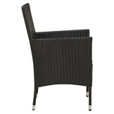 VidaXL Tuinstoelen 2 st. Kussens Poly Rattan Zwart - 35% Korting