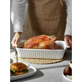 Keramische Ovenschaal Wit 22x33 cm | Diepe Lasagneschaal 29% Korting