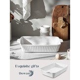 Keramische Ovenschaal Wit 22x33 cm | Diepe Lasagneschaal 29% Korting