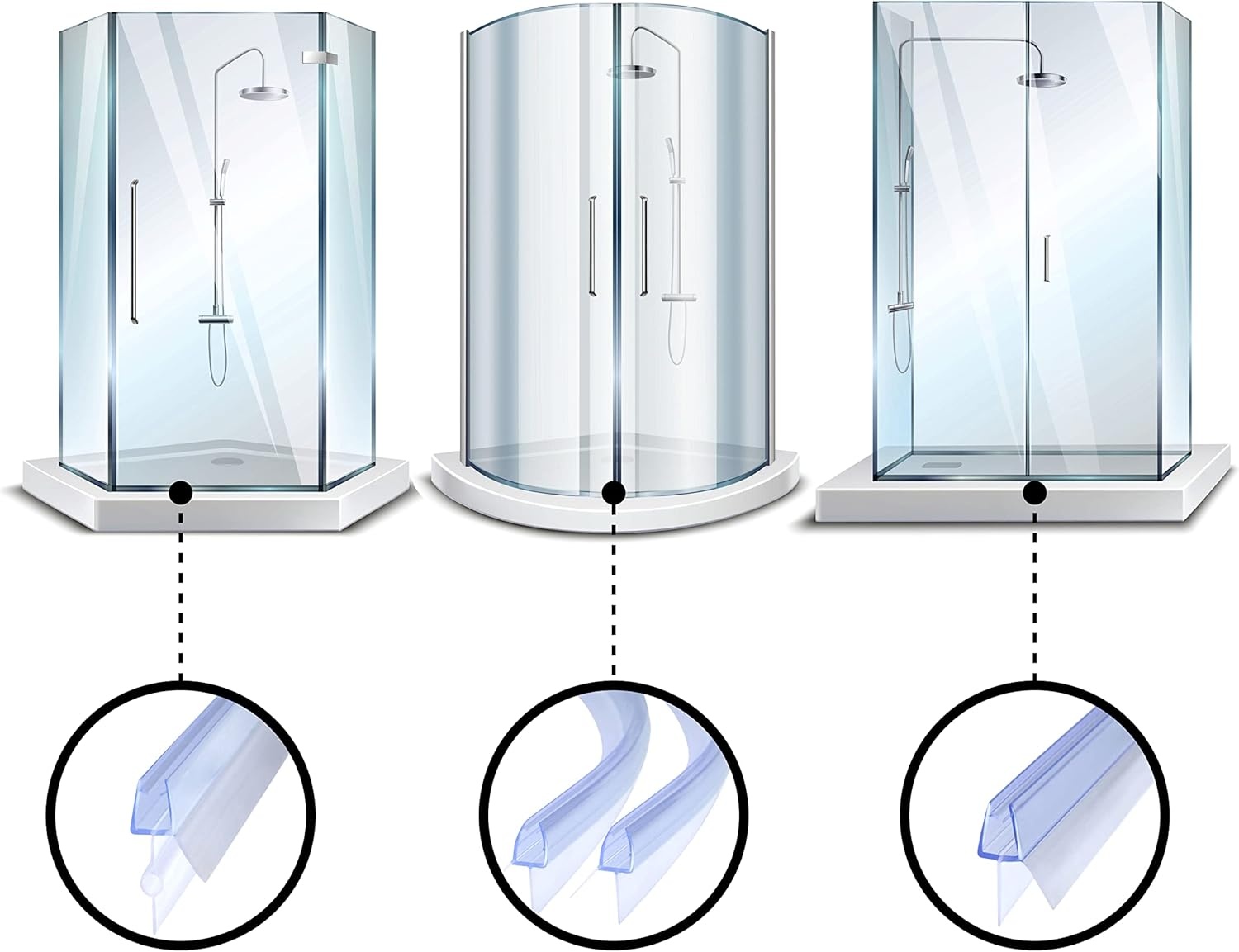 Doucheafdichting 2x 80cm - Waterdicht & Universeel (31% korting)