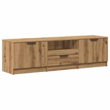 Tv-meubel 140cm Artisanaal Eikenhout - 30% Korting