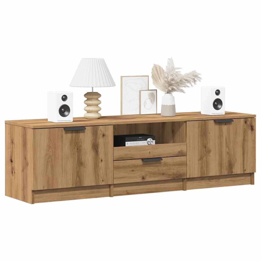 Tv-meubel 140cm Artisanaal Eikenhout - 30% Korting