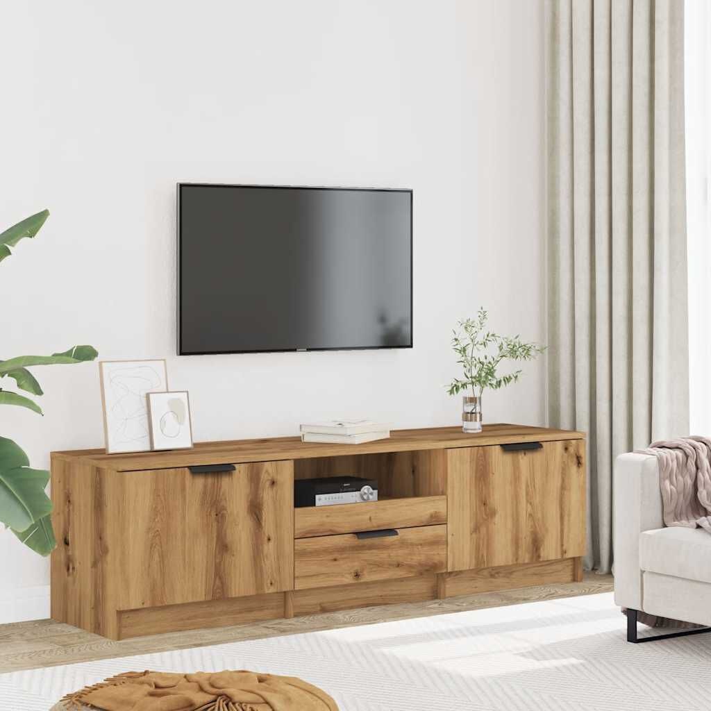 Tv-meubel 140cm Artisanaal Eikenhout - 30% Korting