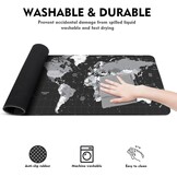 XXL Gaming Muismat Bureauonderlegger 80x30cm Wereldkaart - 26% Korting!