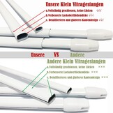 Vitragestangen Uitschuifbaar (2 stuks) - Wit, 90-150cm - 62% Korting!