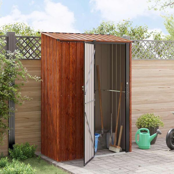 VidaXL Tuinhuis Bruin Metaal - 35% Korting