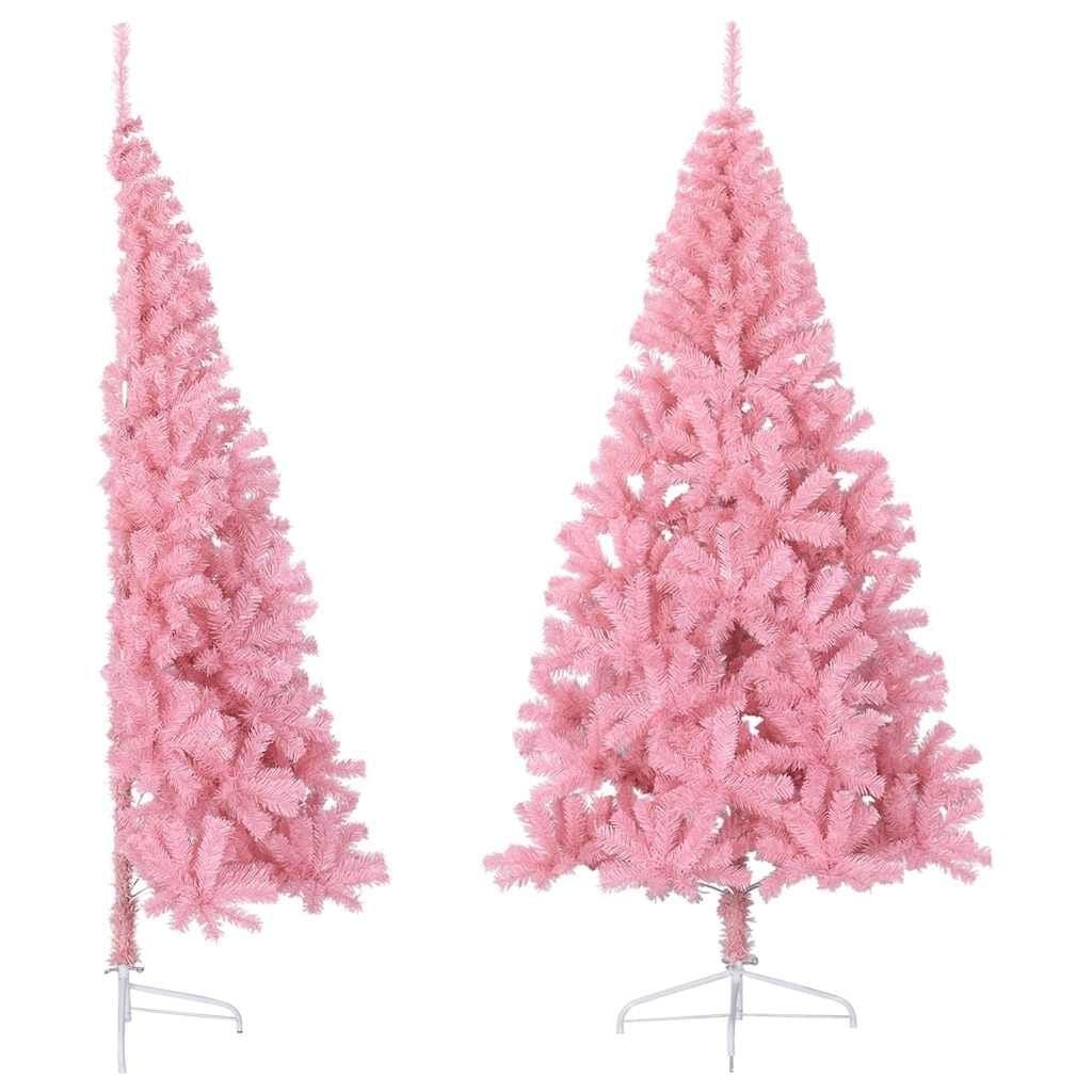 Roze Halve Kunstkerstboom 180cm - 67% Korting!