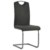 Eetkamerstoelen Kunstleer Grijs - Set van 2 - 35% Korting