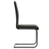 Eetkamerstoelen Kunstleer Grijs - Set van 2 - 35% Korting