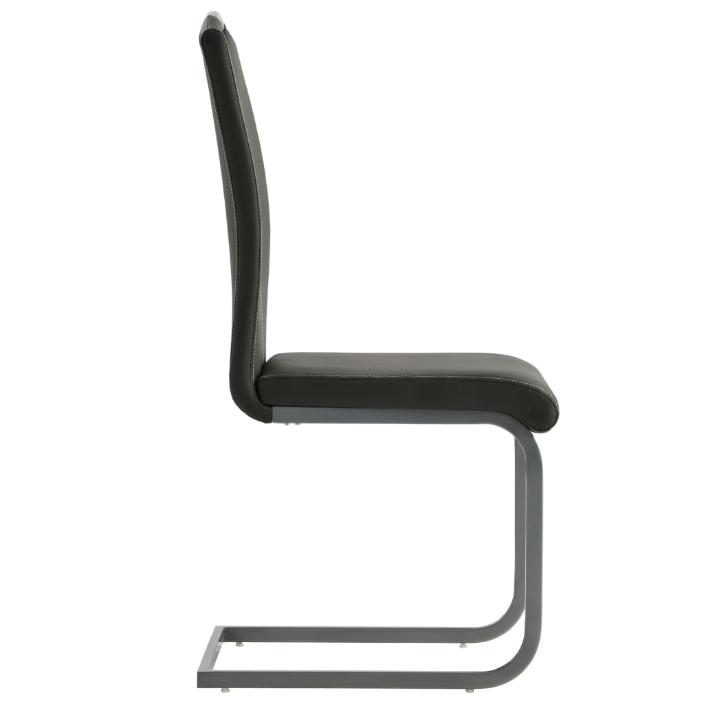 Eetkamerstoelen Kunstleer Grijs - Set van 2 - 35% Korting