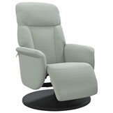 Verstelbare Fauteuil met Voetensteun - Fluweel Lichtgrijs - 54% Korting