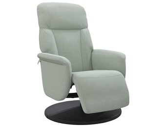 Verstelbare Fauteuil met Voetensteun - Fluweel Lichtgrijs - 54% Korting