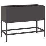 Verhoogde Tuin Plantbak Zwart Staal 60x26x45cm - 34% Korting