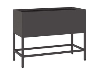 Verhoogde Tuin Plantbak Zwart Staal 60x26x45cm - 34% Korting
