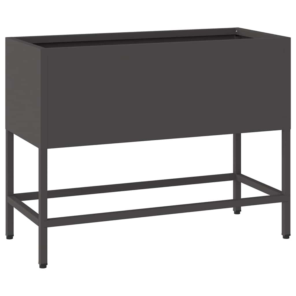 Verhoogde Tuin Plantbak Zwart Staal 60x26x45cm - 34% Korting