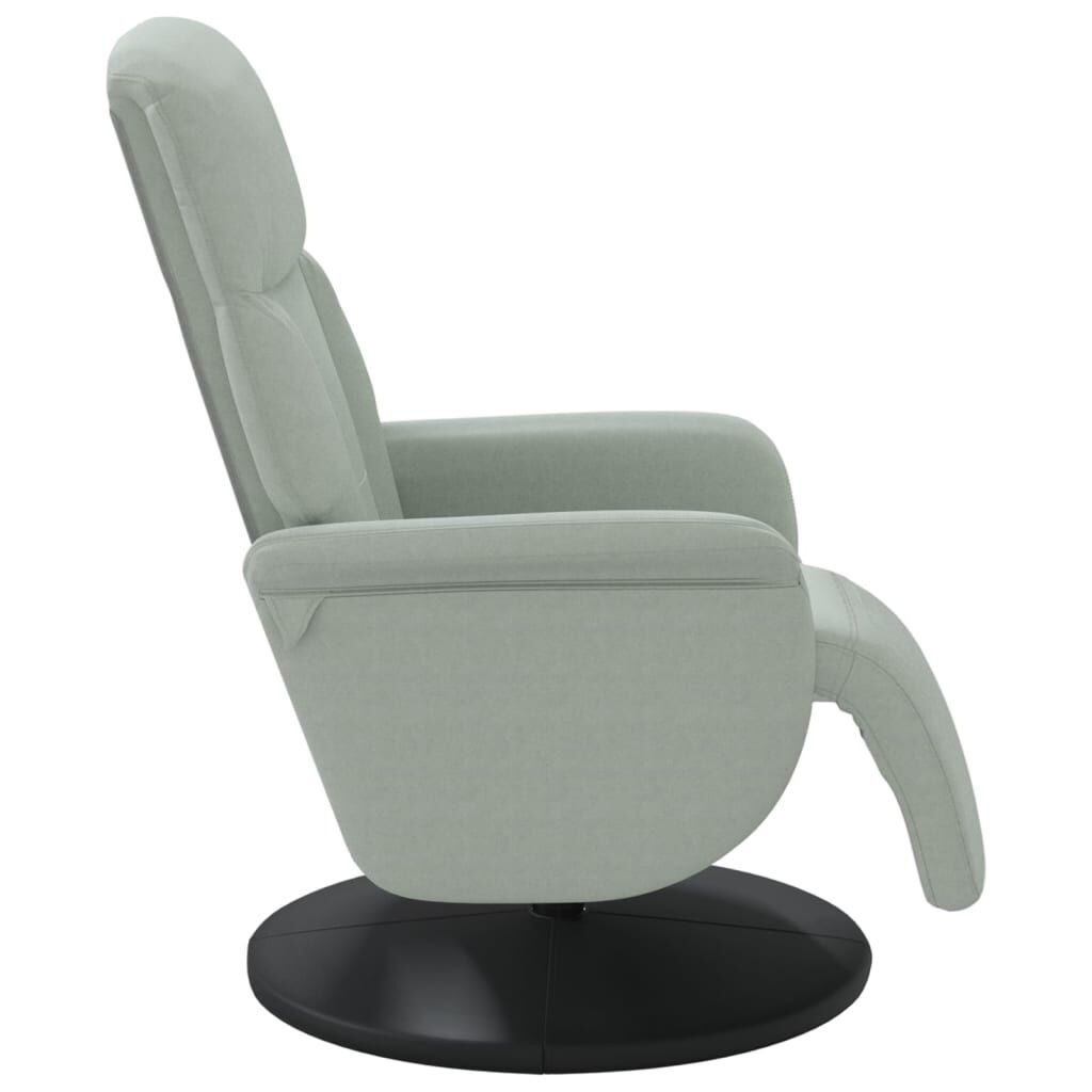 Verstelbare Fauteuil met Voetensteun - Fluweel Lichtgrijs - 54% Korting