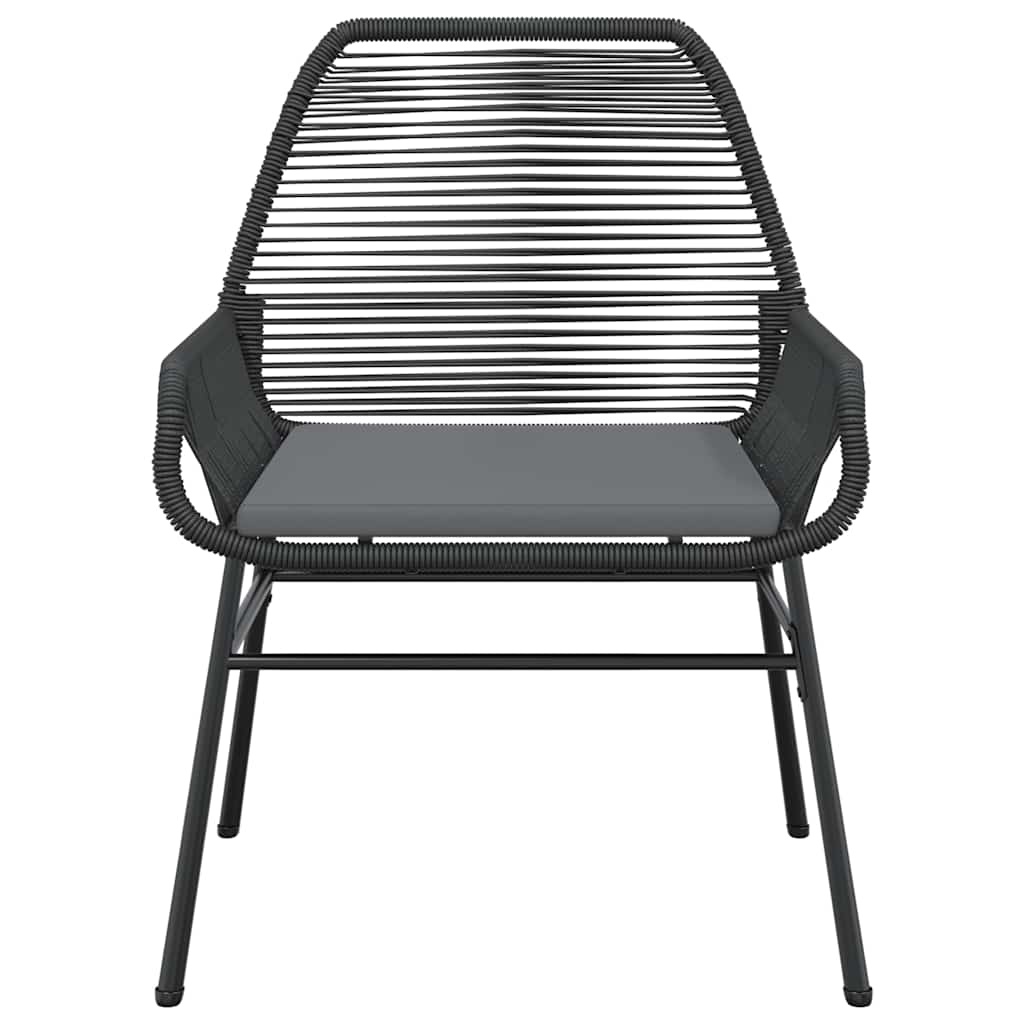 vidaXL Tuinstoelen (2 st) met Kussens - Poly Rattan Zwart, 34% Korting!