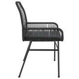 vidaXL Tuinstoelen (2 st) met Kussens - Poly Rattan Zwart, 34% Korting!