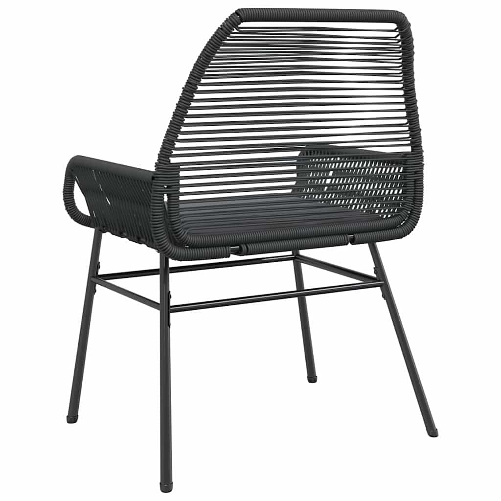 vidaXL Tuinstoelen (2 st) met Kussens - Poly Rattan Zwart, 34% Korting!