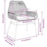 vidaXL Tuinstoelen (2 st) met Kussens - Poly Rattan Zwart, 34% Korting!