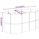 Plantenbak 152x80x68cm Gepoedercoat Staal Antraciet 46% Korting