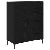 Dressoir Zwart Eiken met Lades - 54% Korting