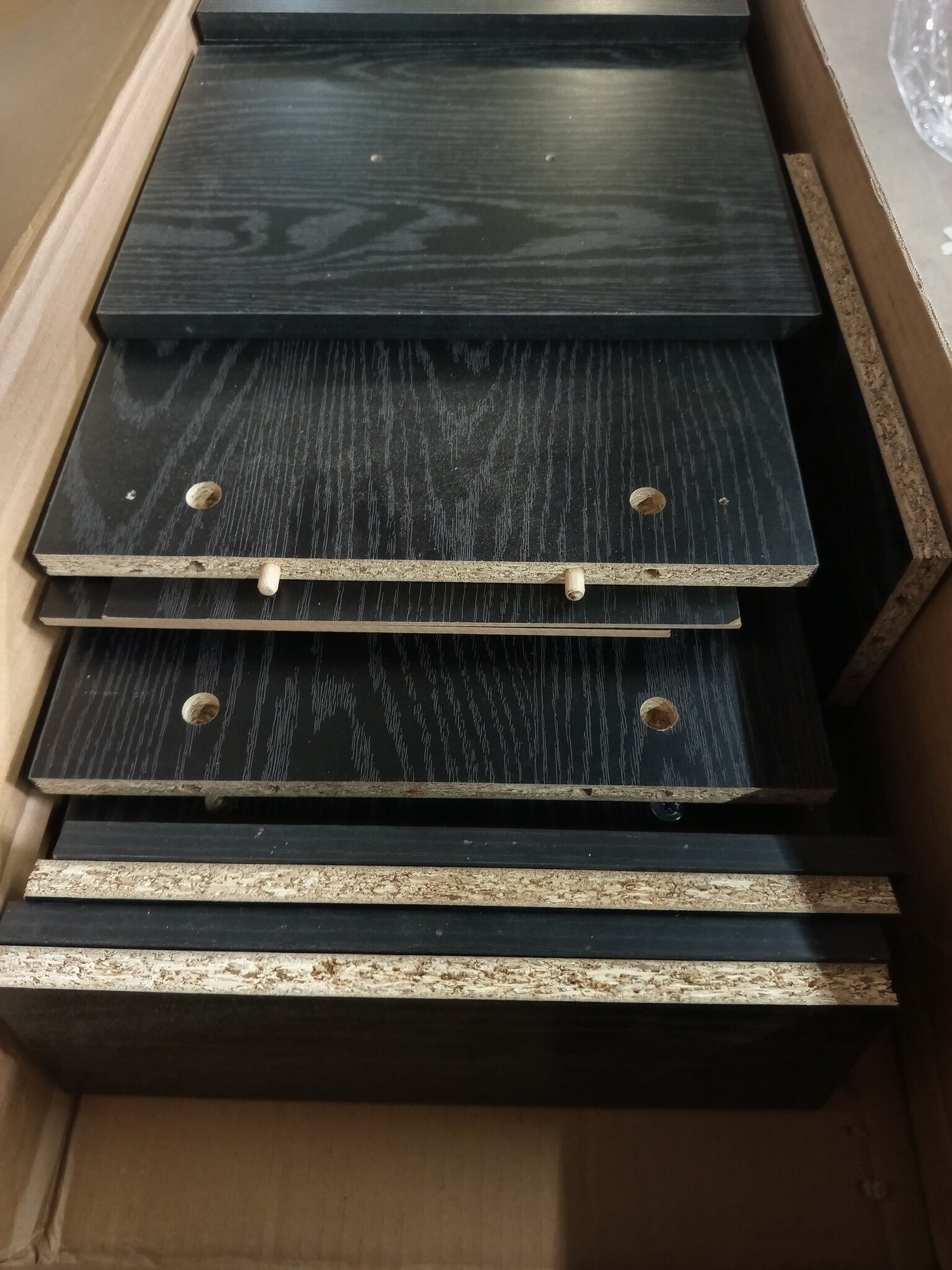 Dressoir Zwart Eiken met Lades - 54% Korting